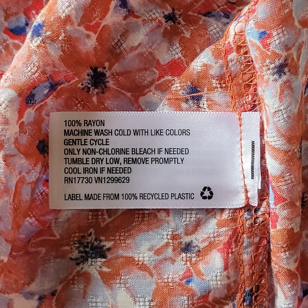 Knox Rose Rebel Red Floral Pintuck Peasant Blouse Size L Boho Top NWT - Picture 5 of 11